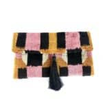 New velvet ikat clutch